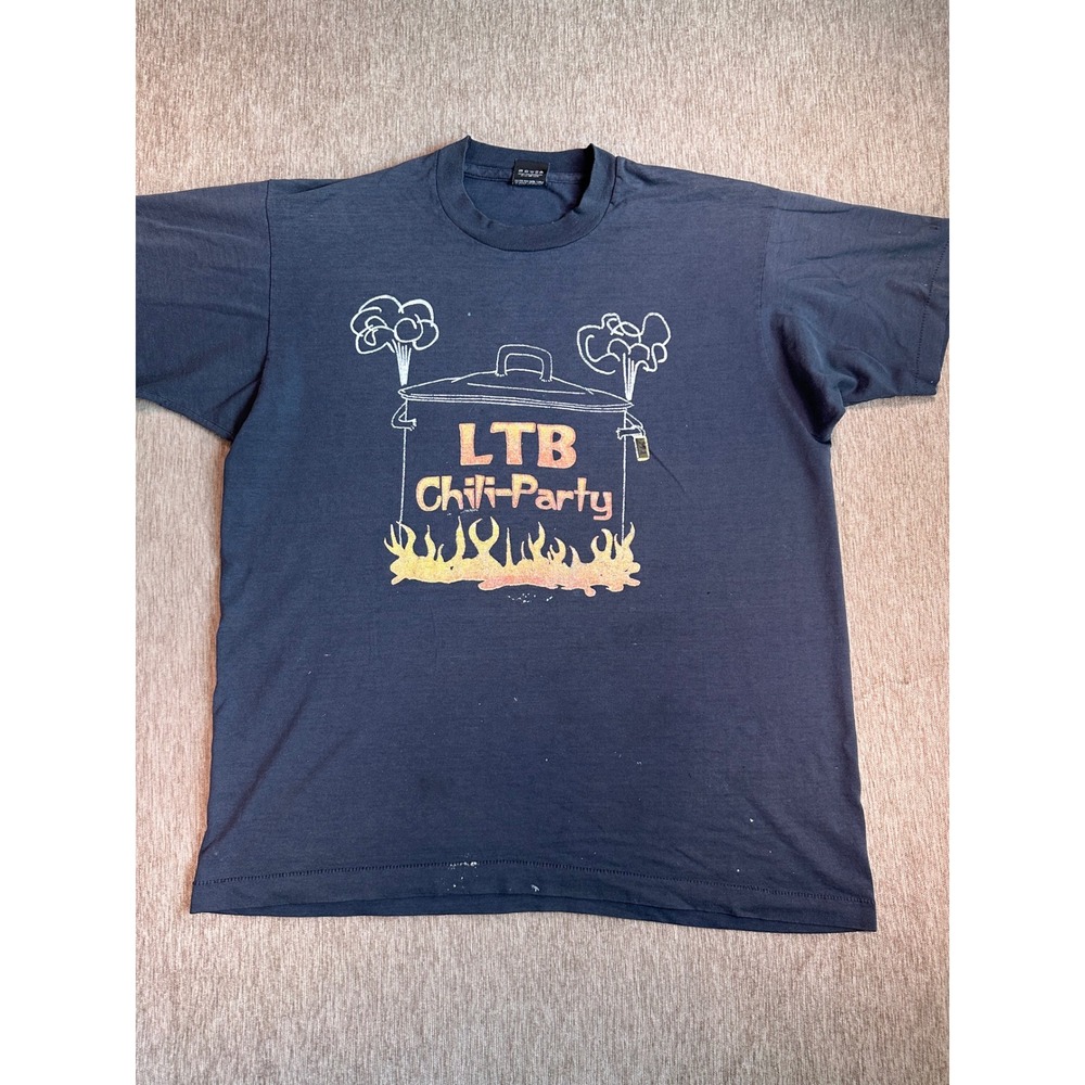 LTB Chili-Party Graphic T-Shirt Mens Navy Blue Short Sleeve Crewneck Tee